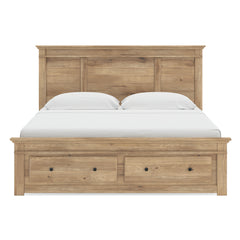 Tan / Storage Bed / King, view 2; selected configuration only; mattress foundation bedding and accessories excluded - 2