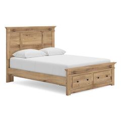 Tan / 5pc Set with Storage Bed / Queen, view 1; selected configuration only; mattress foundation bedding and accessories excluded - 32