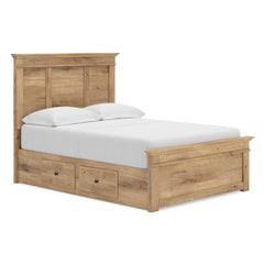 Tan / Storage Bed / Full, view 1; selected configuration only; mattress foundation bedding and accessories excluded - 19