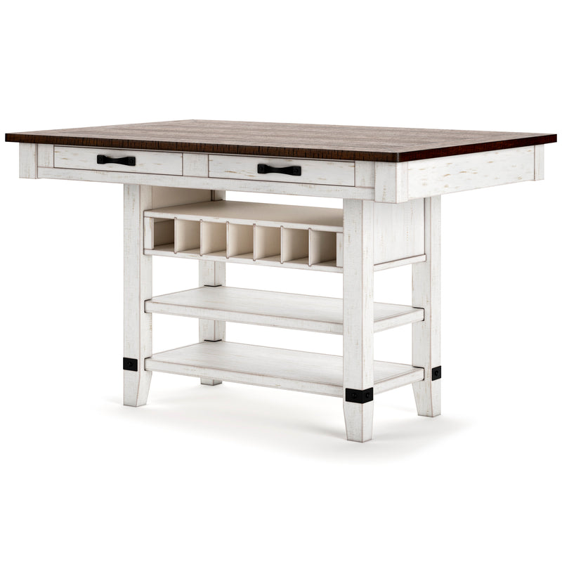 Counter Height Storage Table with Drawer and Stool Options