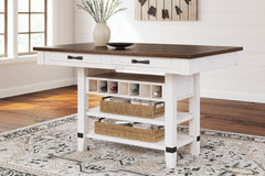 White/Brown / Counter Height Table Only, product view 10; included: 1 table; all other furniture and accessories excluded - 10