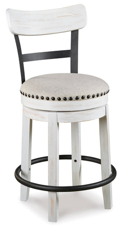 White / 1 Swivel Stool, product view 1; included: 1 matching counter stools; all other furniture and accessories excluded - 16
