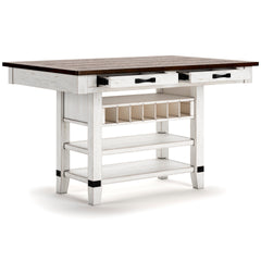 White/Brown / Counter Height Table Only, product view 2; included: 1 table; all other furniture and accessories excluded - 2