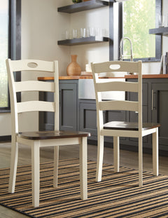 Cream/Brown / Set of 2 Dining Chairs, furniture view 3; includes set of 2 dining chairs; table, other seating and accessories excluded - 3