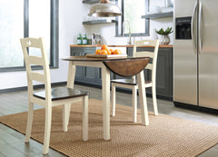 Cream/Brown / Set of 2 Dining Chairs, furniture view 4; includes set of 2 dining chairs; table, other seating and accessories excluded - 4