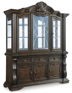 Dark Brown / Buffet + Hutch, furniture view 1; includes matching base and hutch; decorative accessories excluded - 6