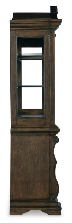 Dark Brown / Buffet + Hutch, furniture view 4; includes matching base and hutch; decorative accessories excluded - 9