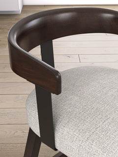 Dark Brown / Table + 6 Swivel Counter Stools, product view 12; includes 1 table; 6 swivel counter stools; other furniture and accessories excluded - 56