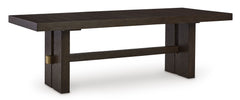 Dark Brown / Dining Table Only, angle view; one table included; chairs, stools and benches excluded; additional furniture and accessories excluded - 1