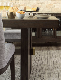 Dark Brown / Dining Table Only, product detail; one table included; chairs, stools and benches excluded; additional furniture and accessories excluded - 11