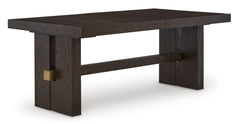 Dark Brown / Dining Table Only, table angle without leaf; one table included; chairs, stools and benches excluded; additional furniture and accessories excluded - 13