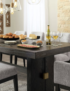 Dark Brown / Dining Table Only, product detail; one table included; chairs, stools and benches excluded; additional furniture and accessories excluded - 15