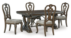 Dark Brown / Table + 4 Side Chairs, product view 1; includes table + 4 side chairs; cabinets and accessories excluded - 14