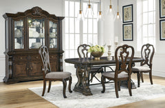 Dark Brown / Table + 4 Side Chairs, product view 2; includes table + 4 side chairs; cabinets and accessories excluded - 15