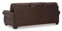 Dark Brown Leather and Faux Leather Seating, sofa back view - 2