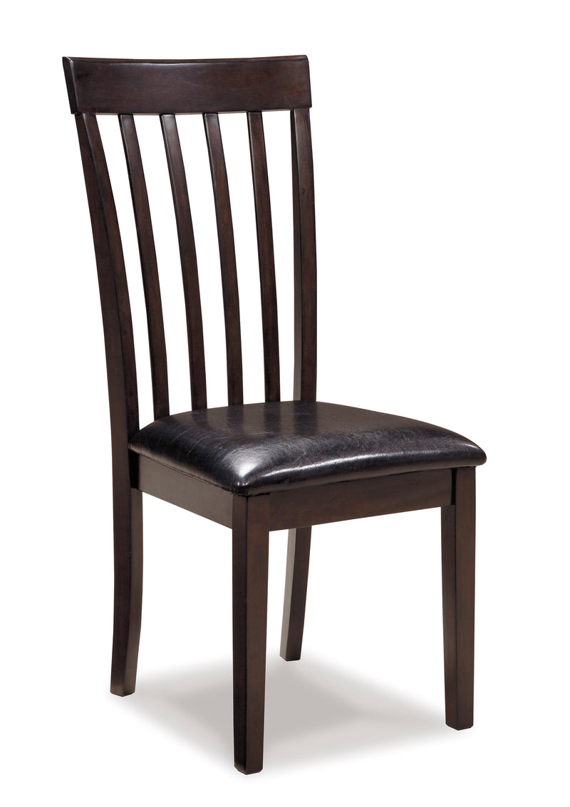 Dark Brown Rake-Back Dining Chairs with Cushioned Seats, Set of 2
