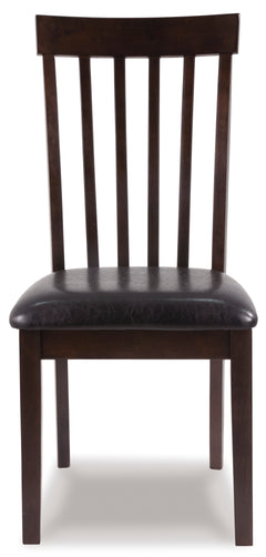 Dark Brown Dining Chairs, front view; sold as a matching pair; tables, additional chairs and accessories excluded - 6