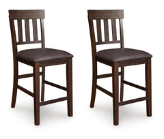 Dark Brown / Counter Height — Set of 2 Stools, additional product view; matching pair included; additional furniture and accessories excluded - 2