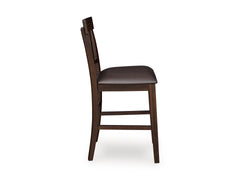 Dark Brown / Counter Height — Set of 2 Stools, side view; matching pair included; additional furniture and accessories excluded - 6