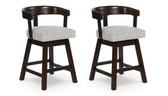 Dark Brown / Counter Height — Set of 2 Stools, additional product view; matching pair included; additional furniture and accessories excluded - 2