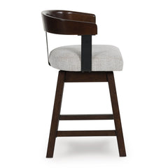 Dark Brown / Counter Height — Set of 2 Stools, side view; matching pair included; additional furniture and accessories excluded - 7
