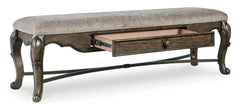Dark Brown / 1 Bench, angle view with storage open; one bench included; additional furniture and accessories excluded - 2