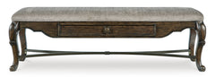 Dark Brown / 1 Bench, front view; one bench included; additional furniture and accessories excluded - 5
