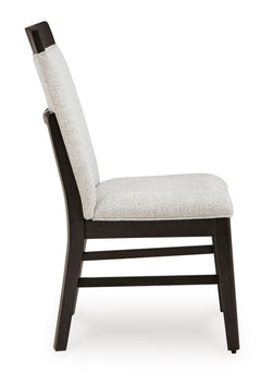 Light Gray / Dark Grayish Brown / Set of 2 Dining Chairs, product view 4; included: 2 matching chairs; all other furniture and accessories excluded - 10