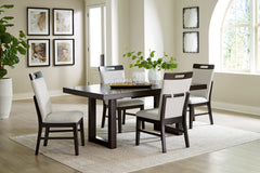 Light Gray / Dark Grayish Brown / Table + 4 Chairs, product view 2; included: 1 table; 4 matching chairs; all other furniture and accessories excluded - 13