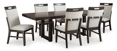 Light Gray / Dark Grayish Brown / Table + 6 Chairs, product view 1; included: 1 table; 6 matching chairs; all other furniture and accessories excluded - 14