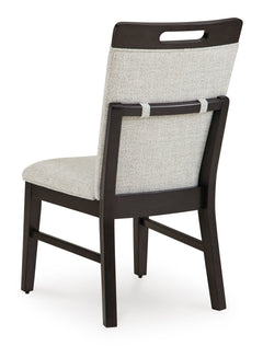 Light Gray / Dark Grayish Brown / Set of 2 Dining Chairs, product view 2; included: 2 matching chairs; all other furniture and accessories excluded - 8