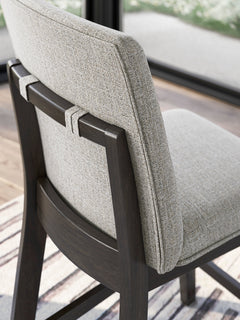 Light Gray / Dark Grayish Brown / Set of 2 Counter Stools, product view 4; included: 2 matching counter stools; all other furniture and accessories excluded - 12