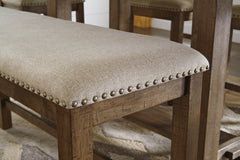 Beige / Grayish Brown / Counter Height Bench, product view 1; included: 1 bench; all other furniture and accessories excluded - 13