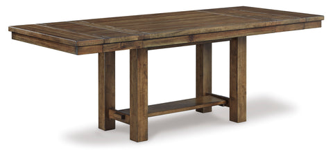 Distressed Nutmeg Extension Dining Table and Seating Options