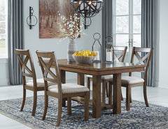 Grayish Brown / Table + 4 Chairs, product view 2; included: 1 table; 4 matching chairs; all other furniture and accessories excluded - 17