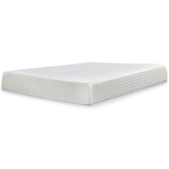 Essential firm memory foam mattress, 10-inch firm memory foam mattress, white stretch-knit cover, Queen shown - 1