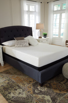 Essential firm memory foam mattress, White memory foam mattress in a bedroom setting, full room view - 3
