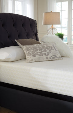 Essential firm memory foam mattress, Stretch-knit mattress cover detail in a styled bedroom - 4