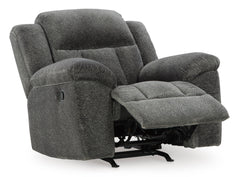 Graphite Fabric Reclining Seating, rocker chair reclined angle - 12