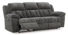 Graphite Fabric Reclining Seating, sofa reclined angle - 2