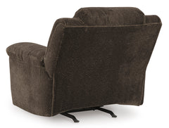 Chocolate Fabric Reclining Seating, rocker chair back view - 31