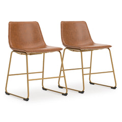 Brown/Gold / Set of 2 Dining Chairs, seat view 1; order includes two matching seats; accessories excluded - 1