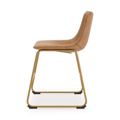 Toast/Gold / Set of 2 Dining Chairs, seat view 7; order includes two matching seats; accessories excluded - 15