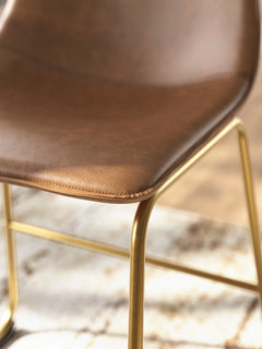 Brown/Gold / Set of 2 Dining Chairs, seat covering close-up 5; order includes two matching seats; accessories excluded - 5