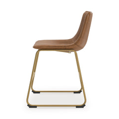 Brown/Gold / Set of 2 Dining Chairs, seat view 7; order includes two matching seats; accessories excluded - 7