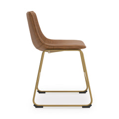 Brown/Gold / Set of 2 Dining Chairs, seat view 8; order includes two matching seats; accessories excluded - 8