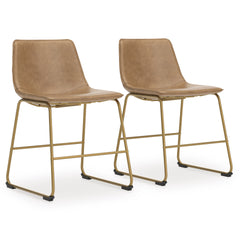 Toast/Gold / Set of 2 Dining Chairs, seat view 1; order includes two matching seats; accessories excluded - 9