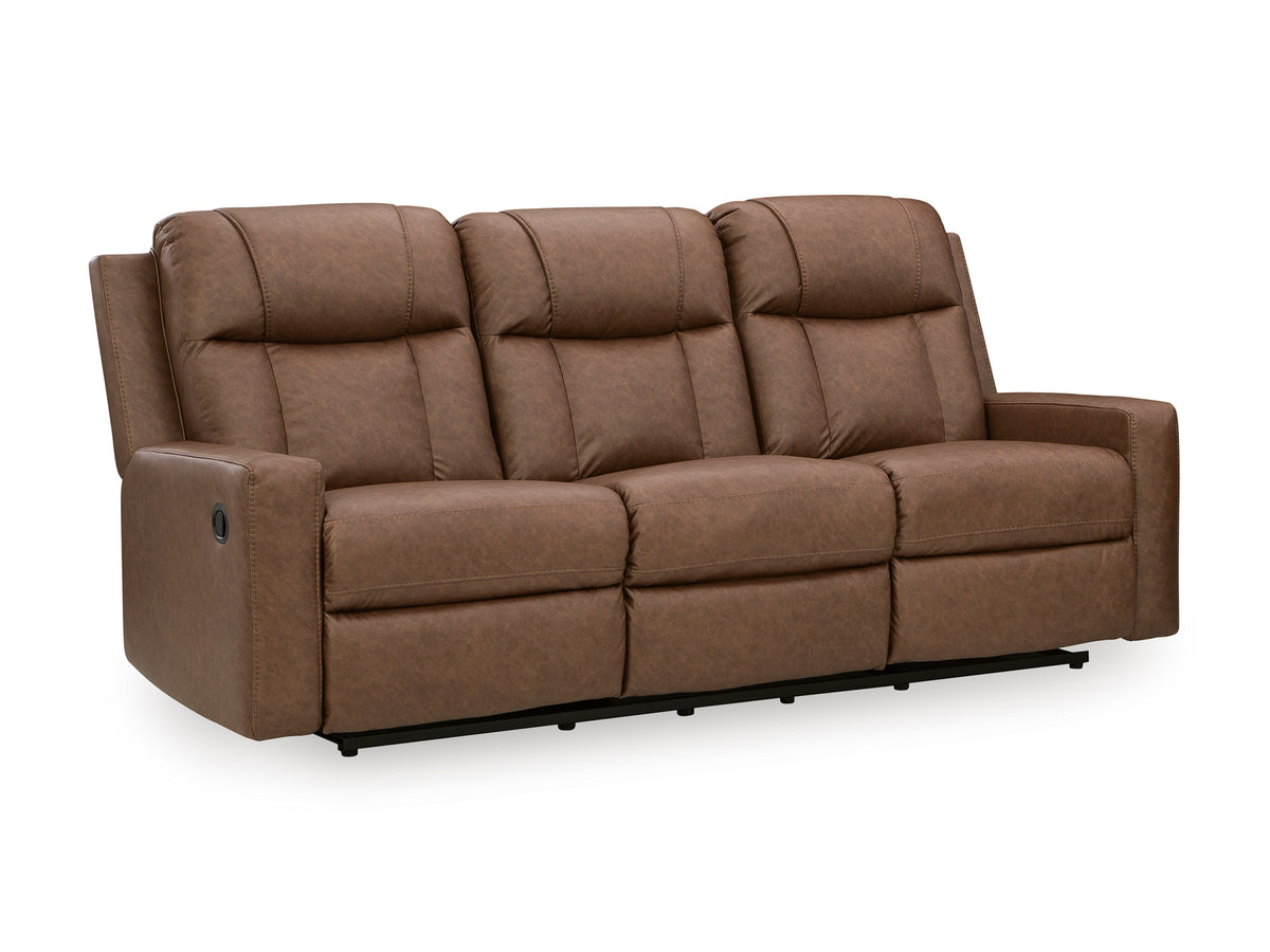 Caramel Faux Leather Reclining Seating, sofa upright angle