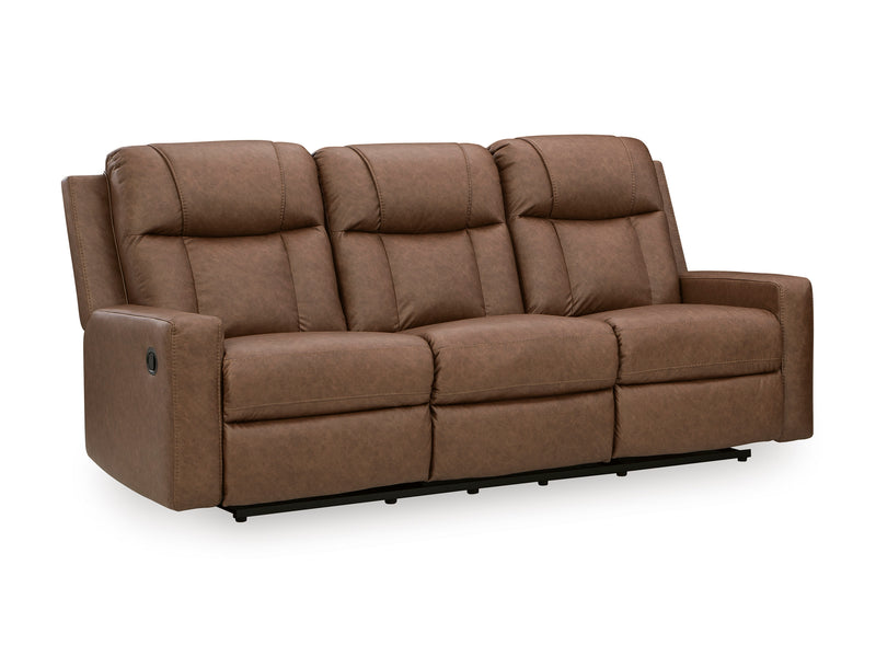 Faux Leather Manual Reclining Seating with Console Loveseat