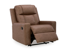 Caramel Faux Leather Reclining Seating, recliner chair reclined angle - 12